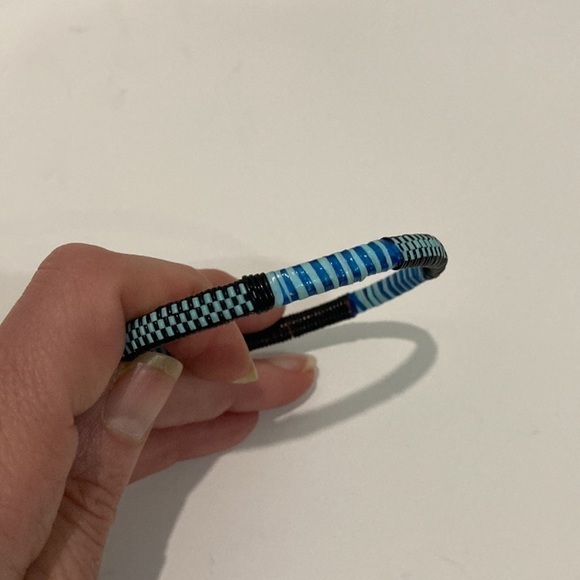 Three 3 Blue Boho Bangle bracelets​​​​​​​ - Picture 5 of 8